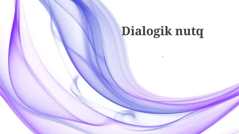 Dialogik nutq 1