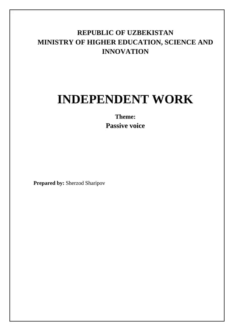 Understanding the Passive Voice: Definition and Formation 1