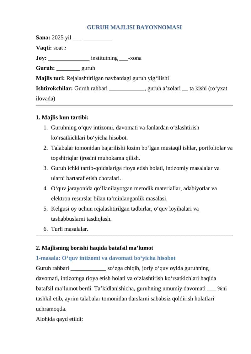 GURUH MAJLISI BAYONNOMASI 1