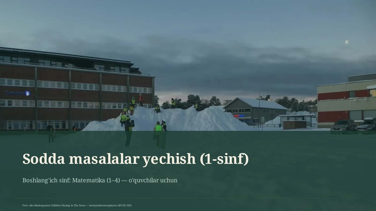 Sodda masalalar yechish (1-sinf) 1