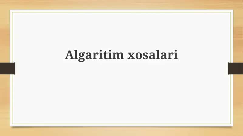 Algaritimxosalari 1