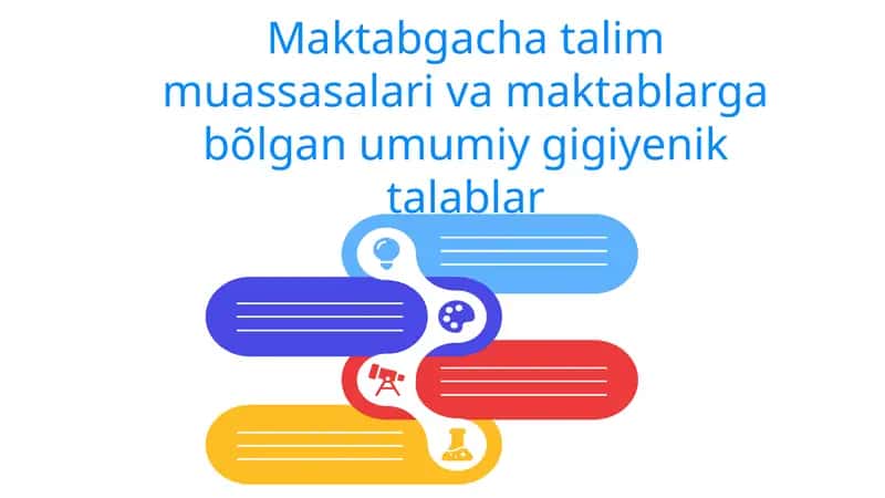 Maktab va maktabgacha ta'lim muassasalarida gigiyenik talablar 1