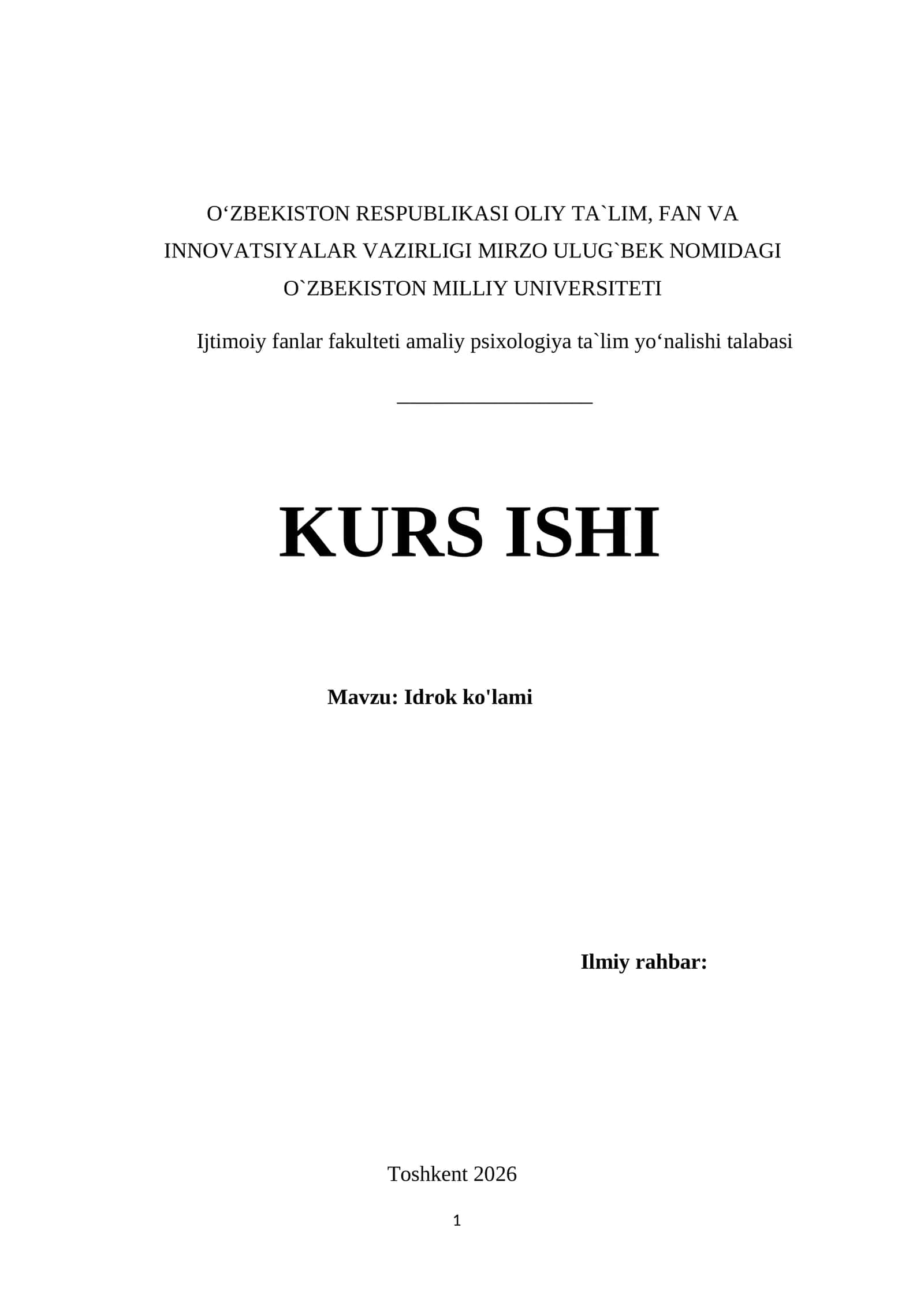 Idrok ko'lami 1