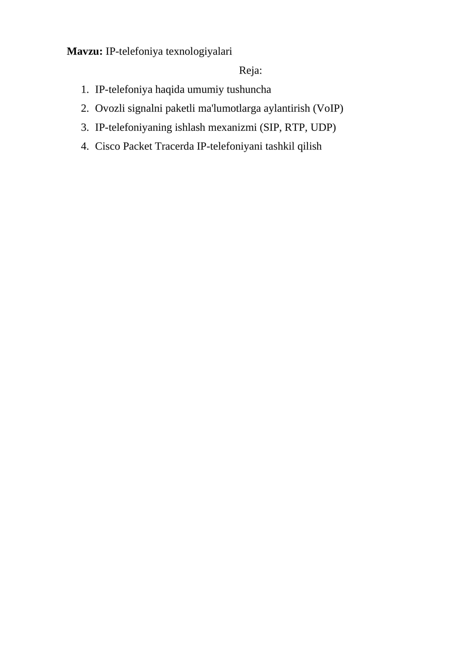 IP-telefoniya texnologiyalari 1