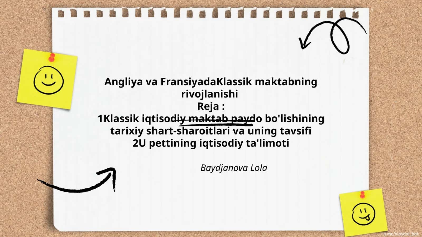 Klassik iqtisodiy maktabning rivojlanishi 1