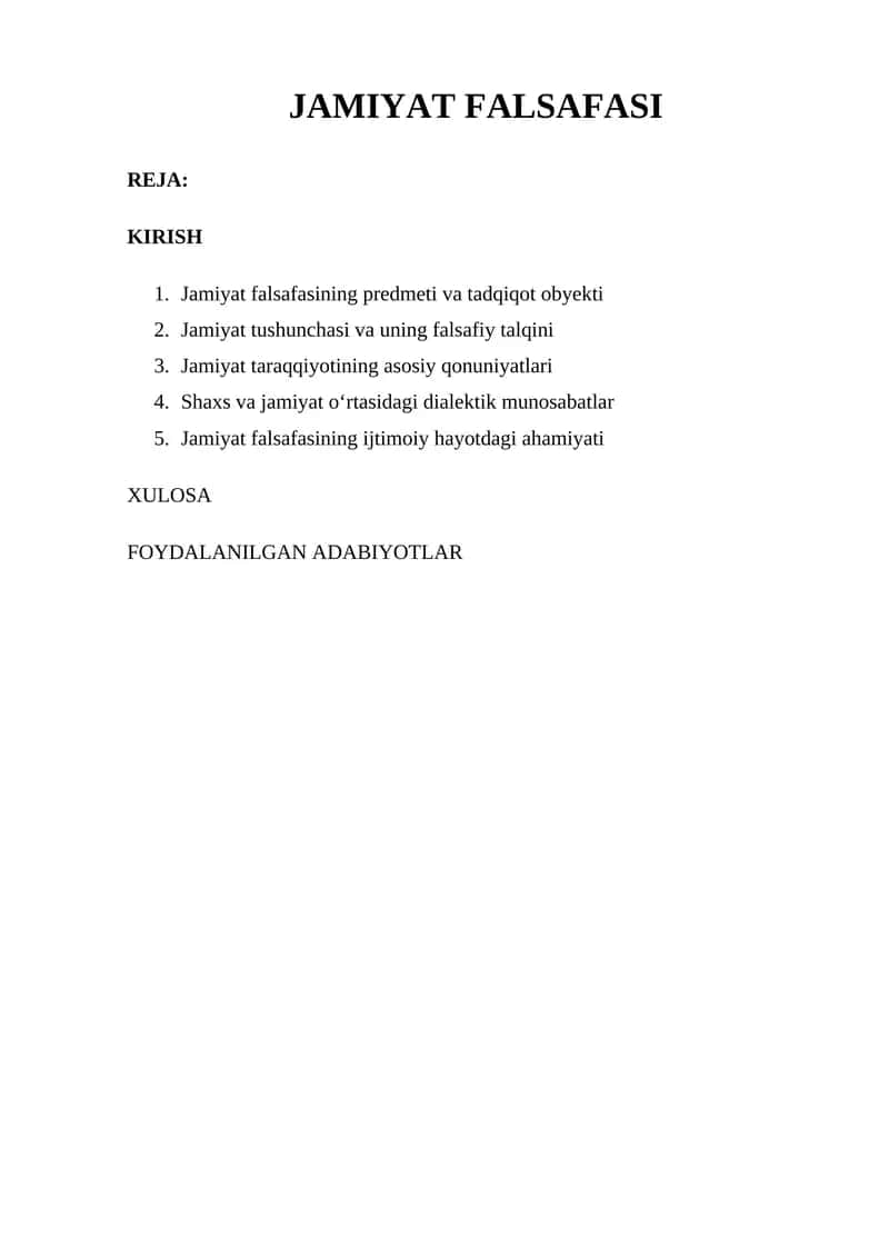 JAMIYAT FALSAFASI 1