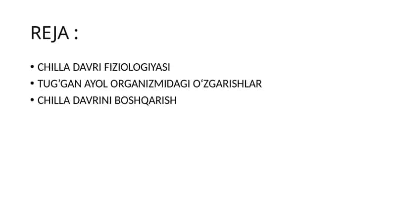 Chilla Davri Fiziologiyasi 1