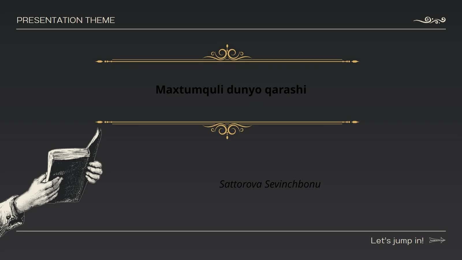 Maxtumquli dunyo qarashi 1