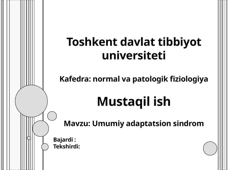 Umumiy adaptatsion sindrom 1