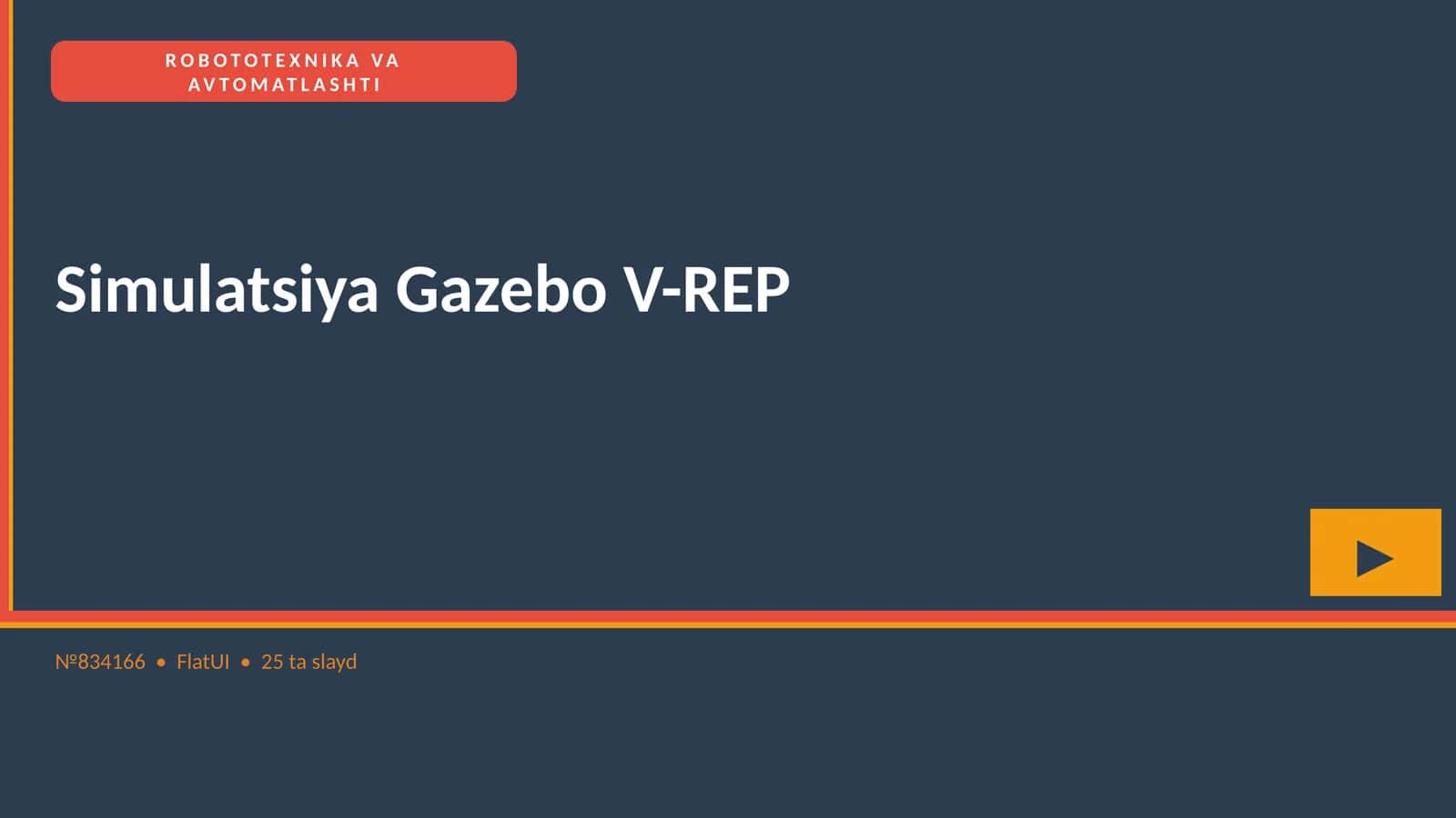 Simulatsiya Gazebo V-REP 1