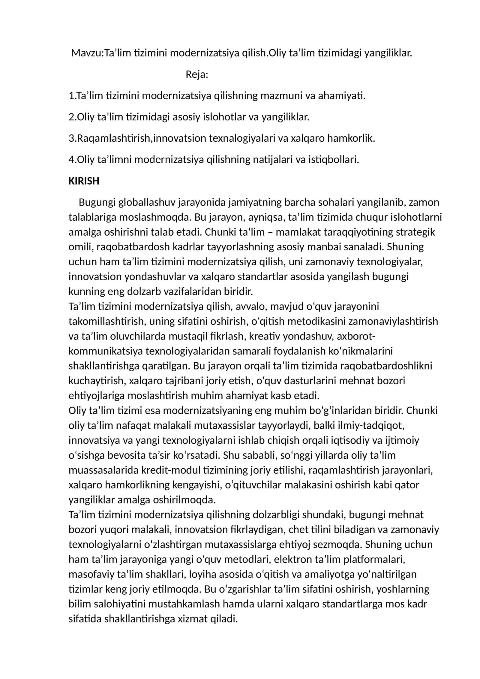 Ta’lim tizimini modernizatsiya qilish 1