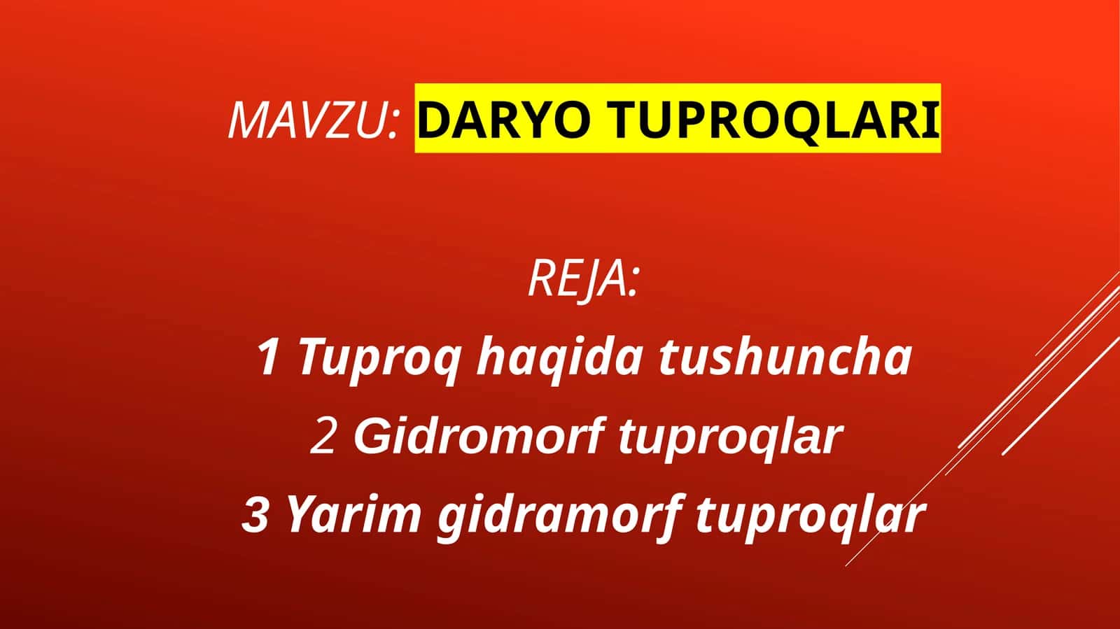 DARYO TUPROQLARI 1
