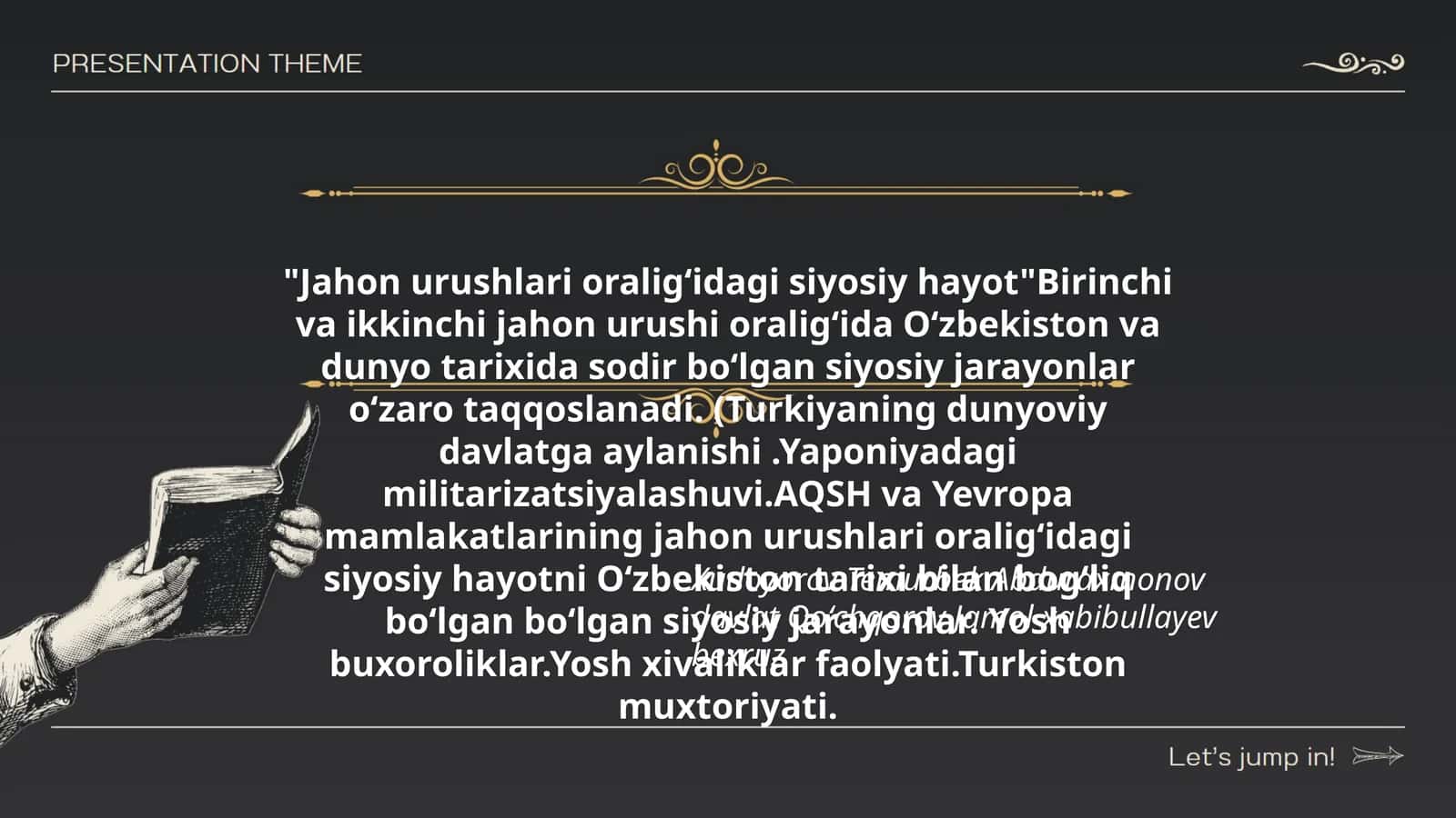 Jahon urushlari oraligʻidagi siyosiy hayot 1