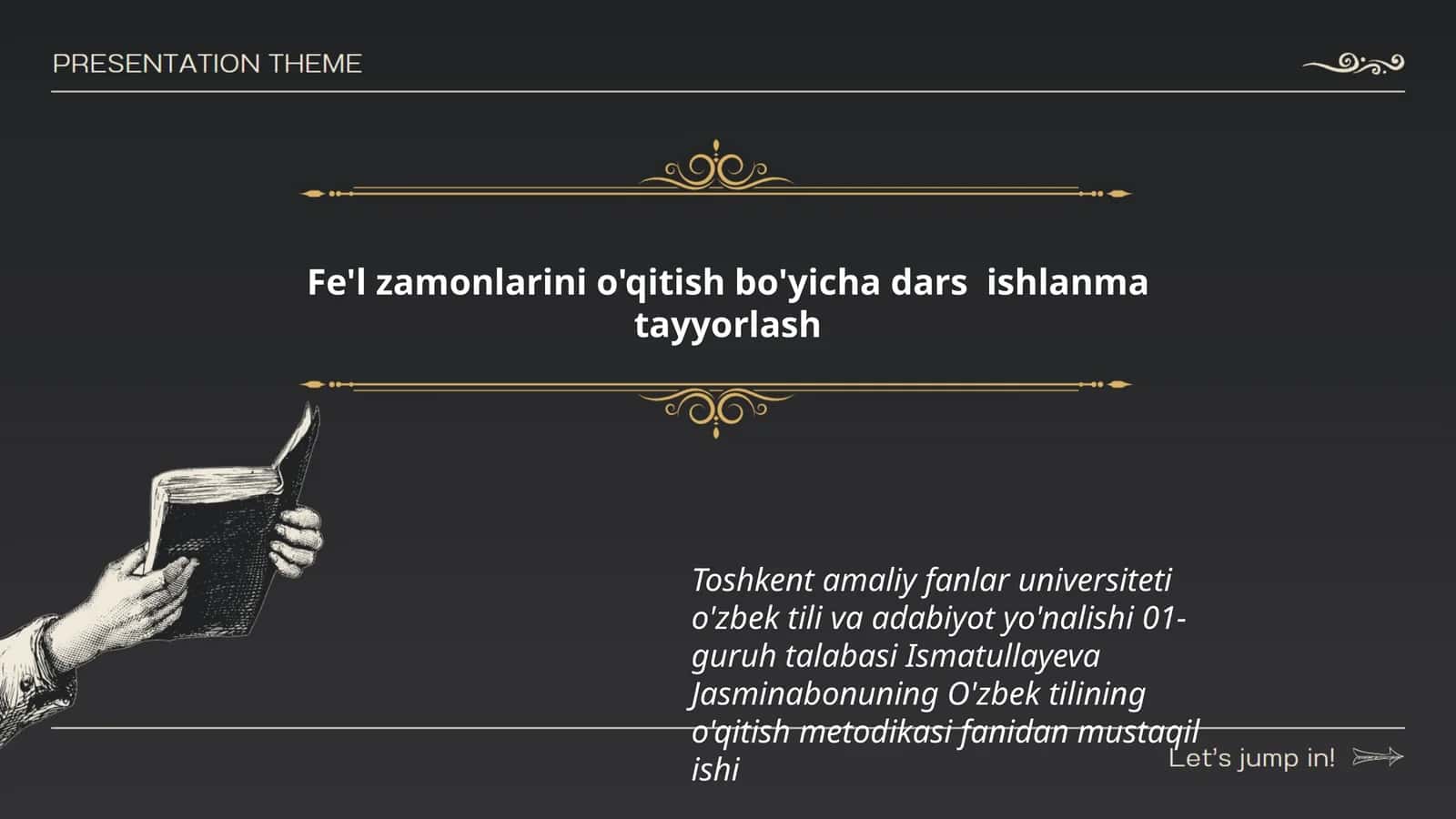 O'zbek tilining o'qitish metodikasi 1