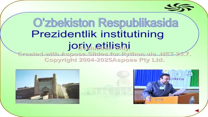 Prezidentlik institutining joriy etilishi O‘zbekiston Respublikasida 1