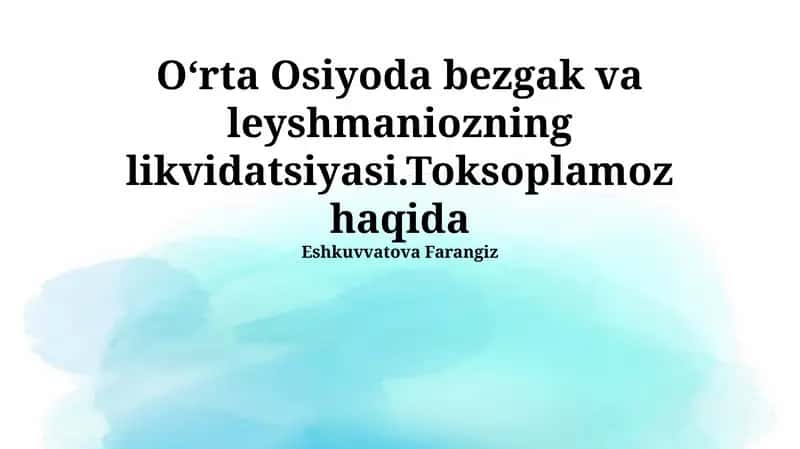 Oldini olish va davolash strategiyalari 1