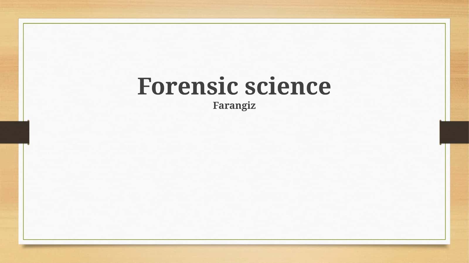 Forensic science 1