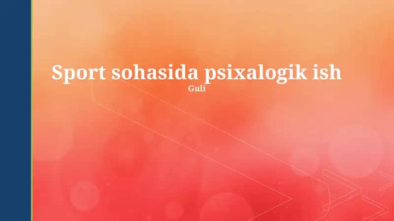 Sportda Psixologik Ish 1