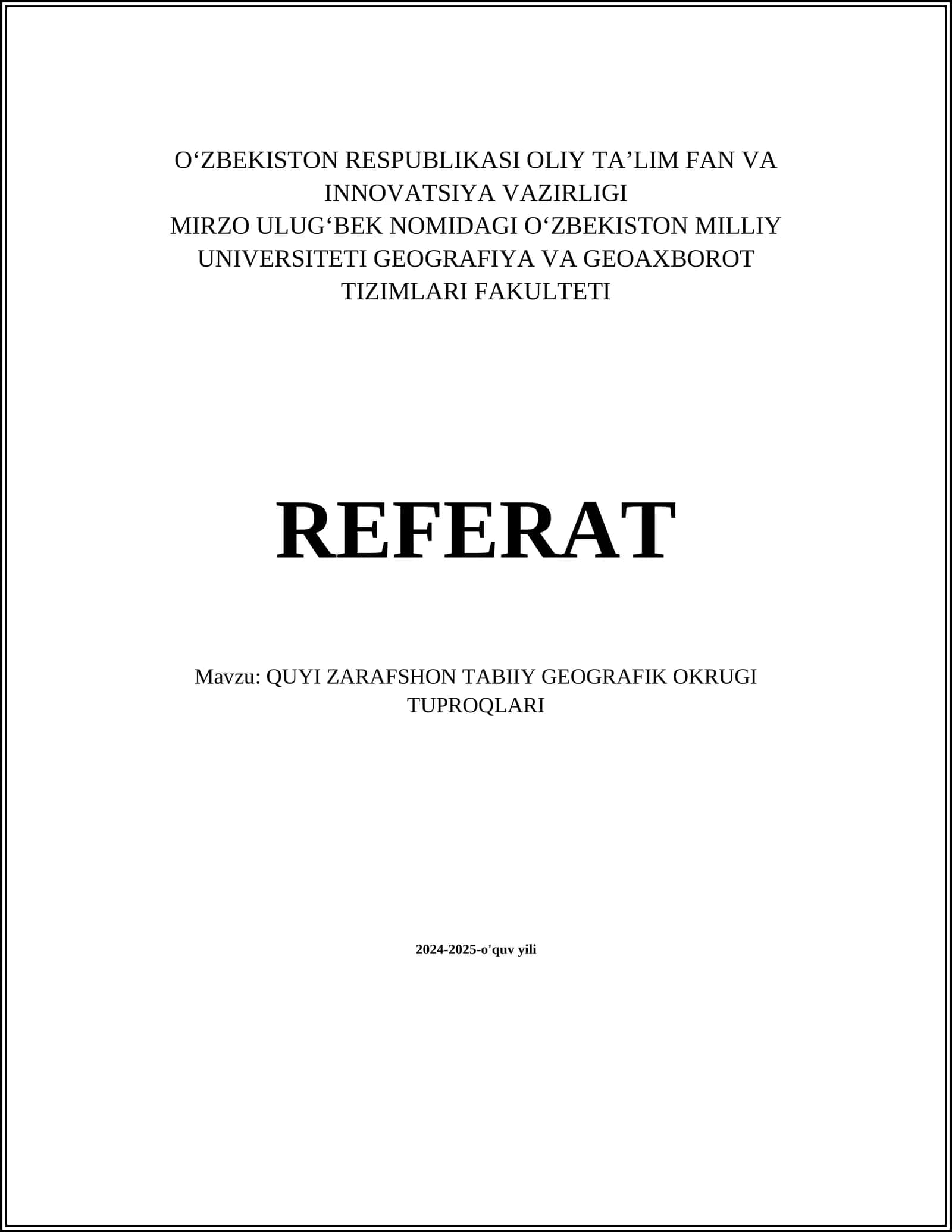 QUYI ZARAFSHON TABIIY GEOGRAFIK OKRUGI TUPROQLARI 1