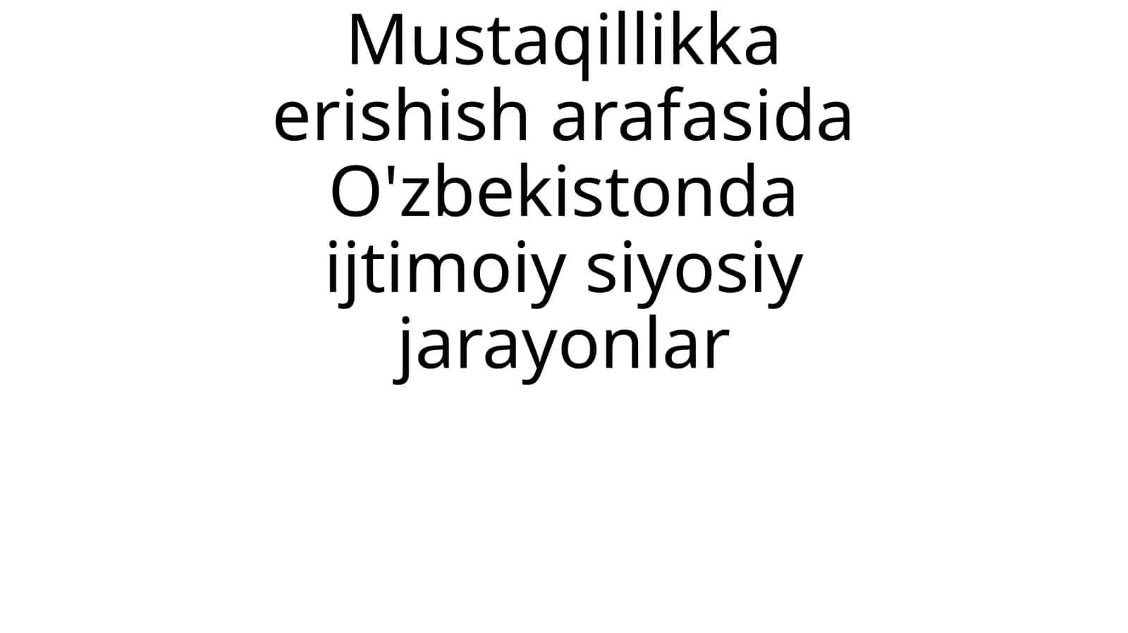 Sovet merosi va noroziliklar 1