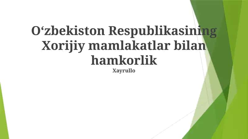 Iqtisodiy hamkorlik 1