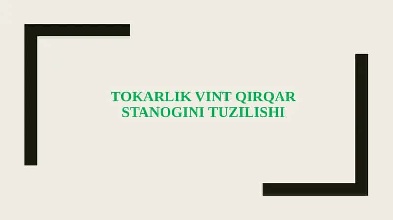 Tokarlik Stanogi 1