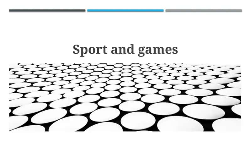 The World of Sport and Games: An Introduction 1