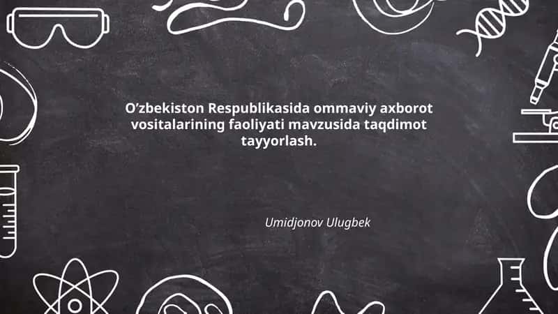 O’zbekiston Respublikasida ommaviy axborot vositalarining faoliyati 1