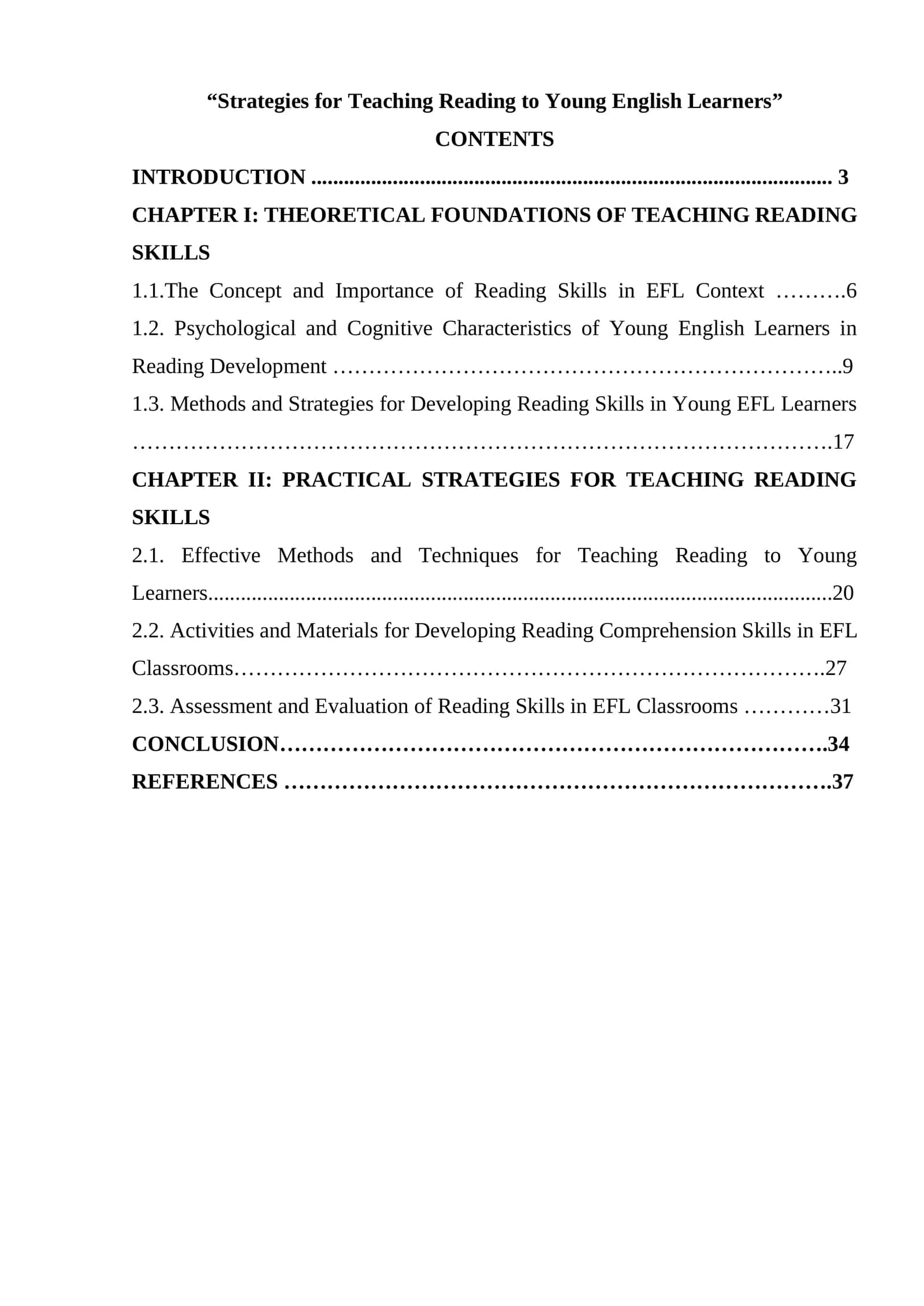 Strategies for Teaching Reading to Young English Learners 1