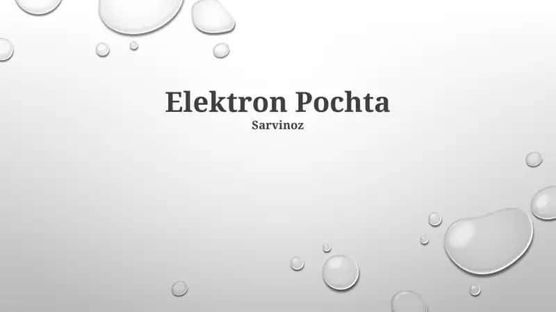 Elektron Pochta 1