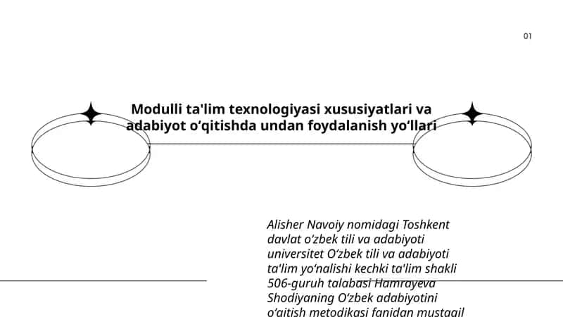 Modulli ta'lim texnologiyasi xususiyatlari va adabiyot oʻqitishda undan foydalanish yoʻllari 1