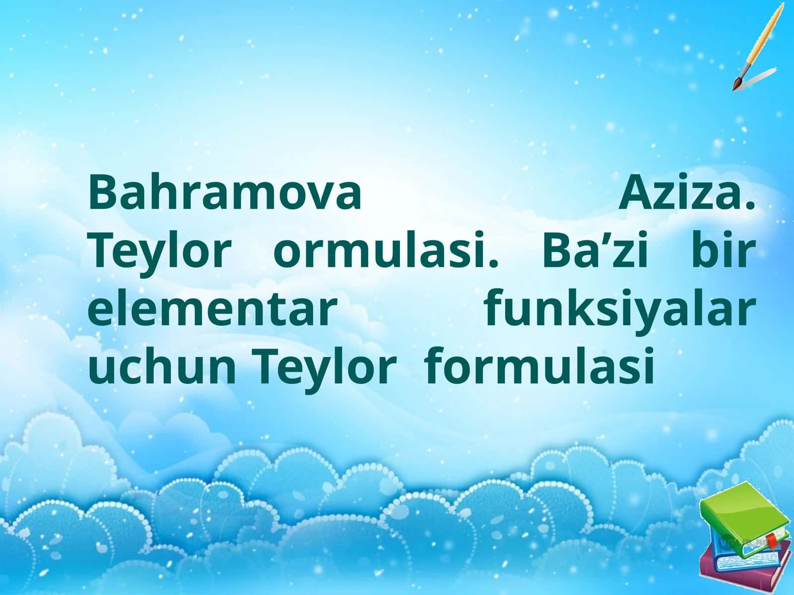 Teylor ormulasi 1