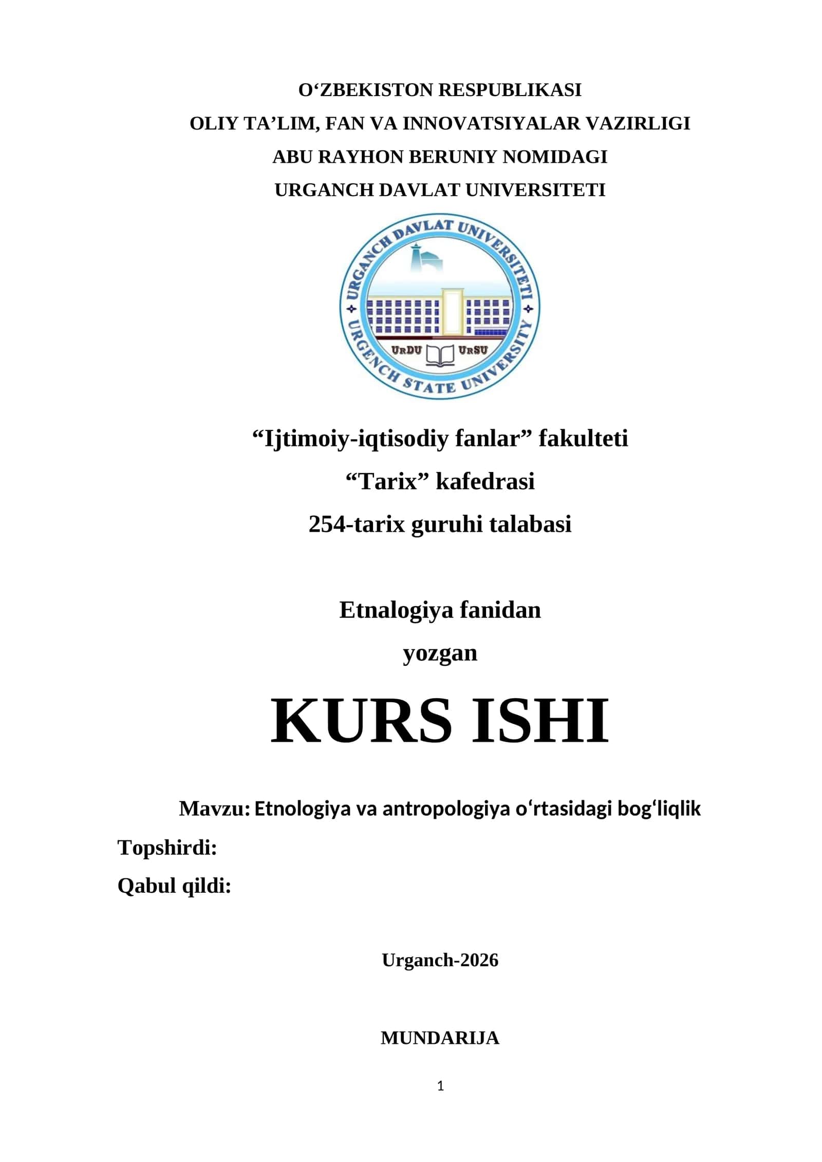 KURS ISHI 1