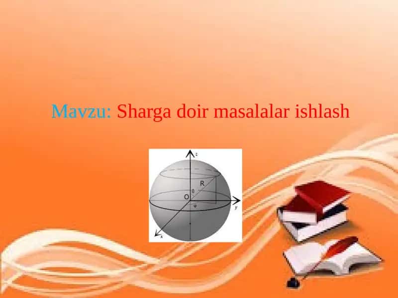 Sharga doir masalalar ishlash 1