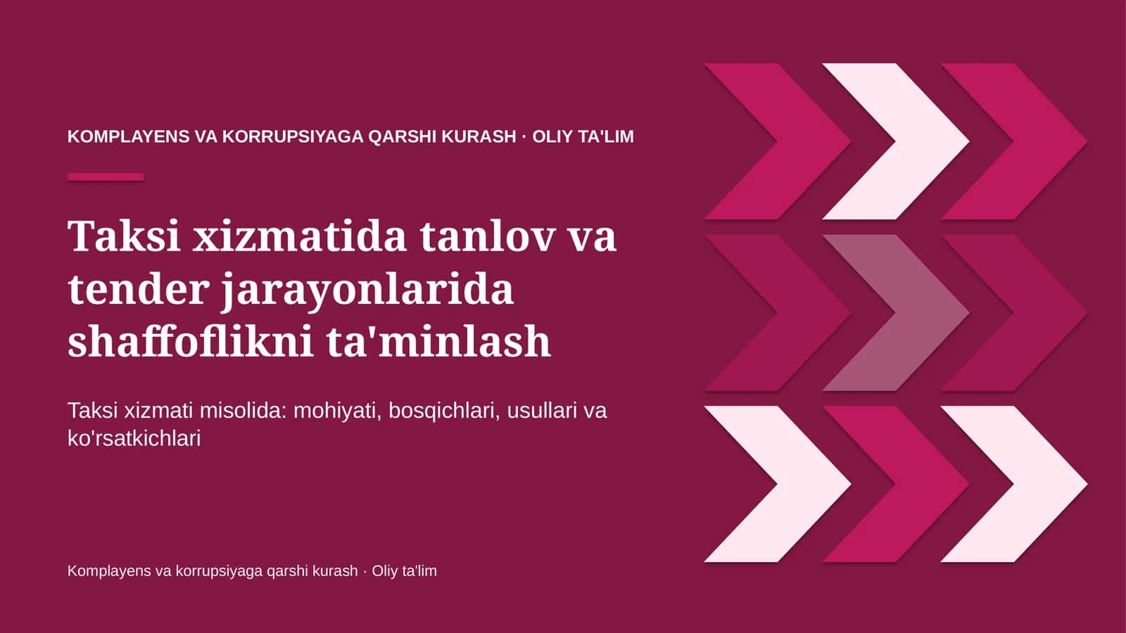 taksi xizmatida tanlov va tender jarayonlarida shaffoflikni ta'minlash 2719 1