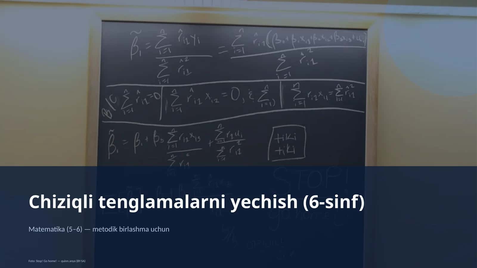 Chiziqli tenglamalarni yechish (6-sinf) 1