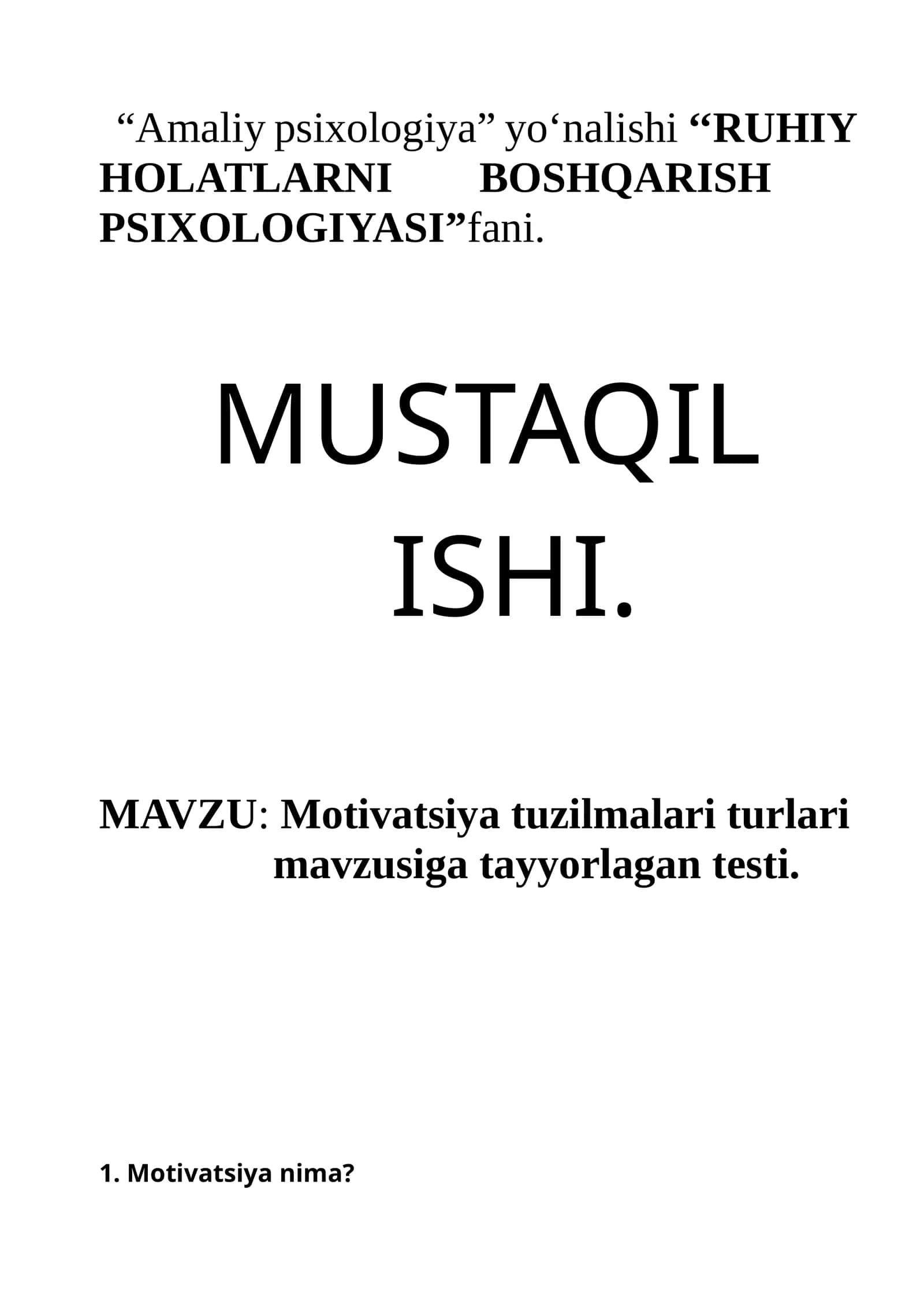 RUHIY HOLATLARNI BOSHQARISH PSIXOLOGIYASI 1