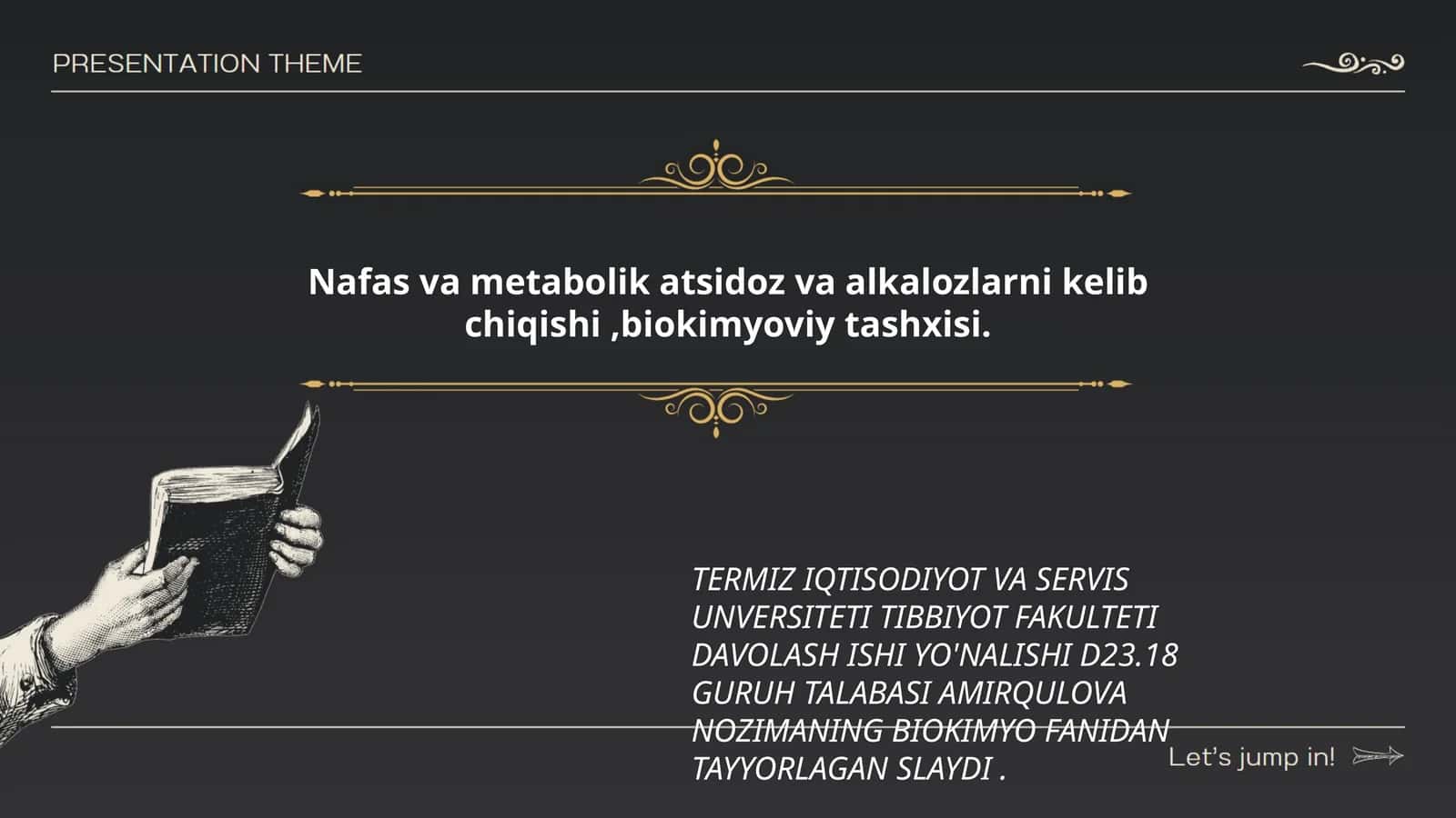 BIOKIMYO FANIDAN TAYYORLAGAN SLAYD 1