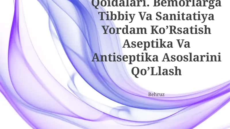 Shaxsiy Gigiena Qoidalari 1