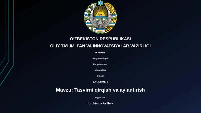 Tasvirni qirqish va aylantirish 1