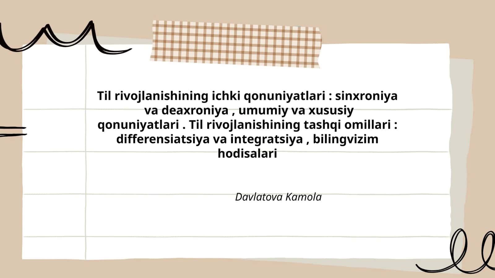 Til Rivojlanishi 1