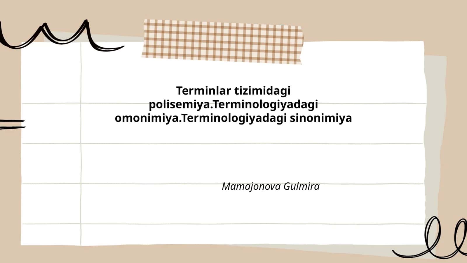Terminologiyada Polisemiya va Sinonimiya 1
