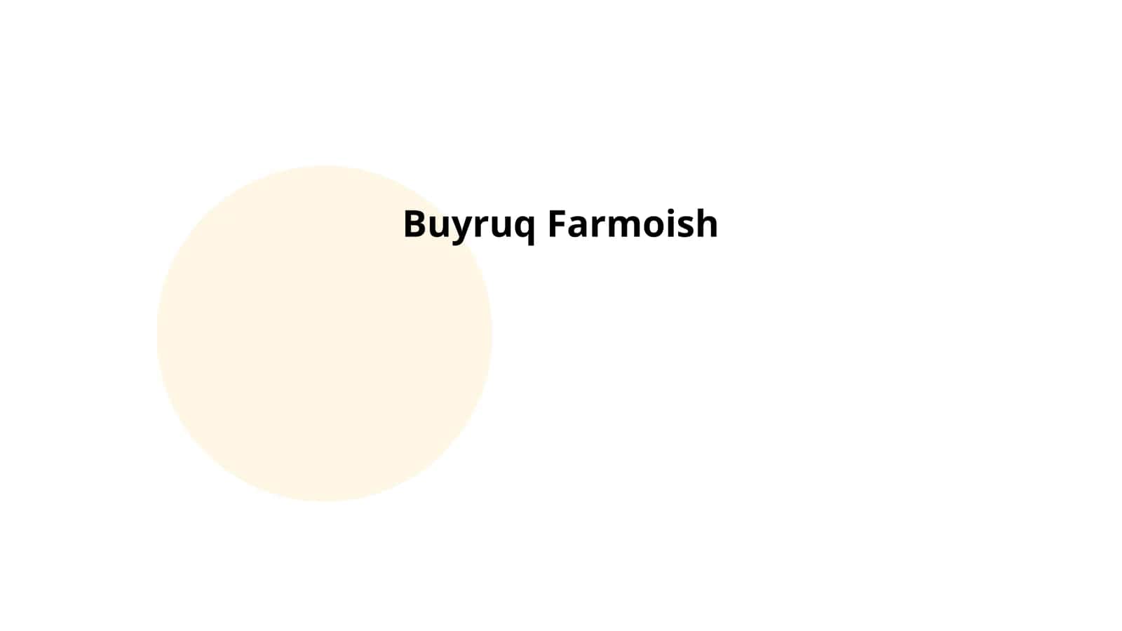Buyruq Farmoish 1