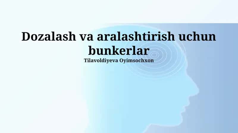 Aralashtirish texnologiyalari va uskunalari 1