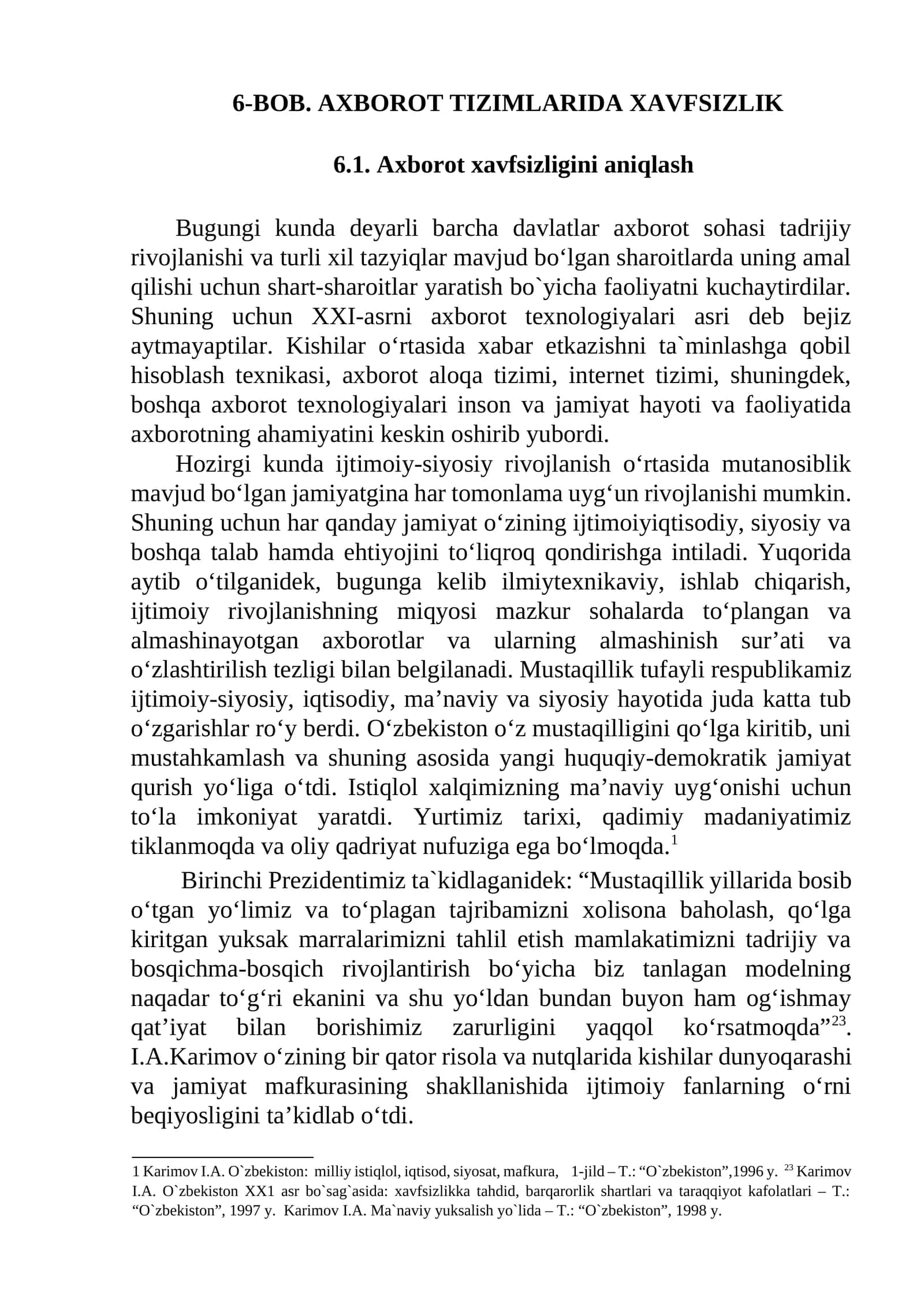 AXBOROT TIZIMLARIDA XAVFSIZLIK 1