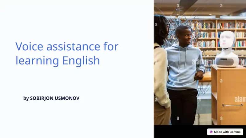 Voice assistance for learning English 1