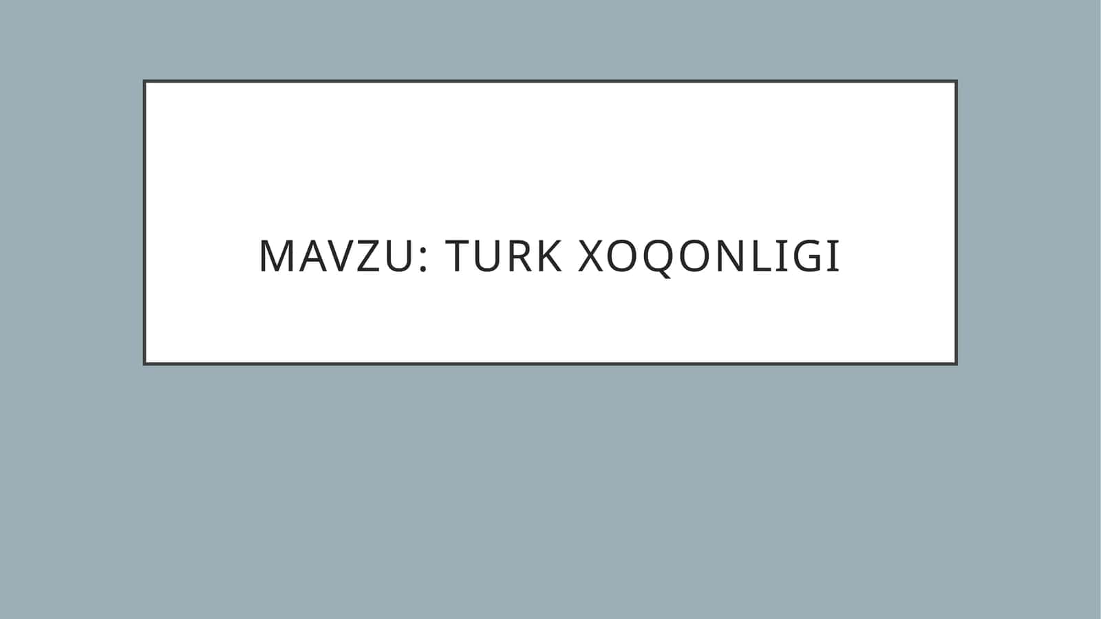 Turk xoqonligi 1