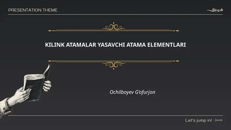 KILINK ATAMALAR YASAVCHI ATAMA ELEMENTLARI 1