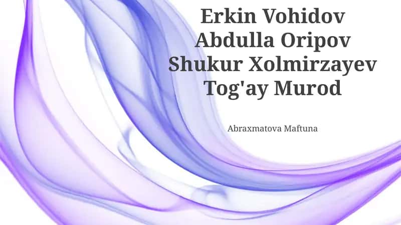 Abdulla Oripov: She'riyat olami 1