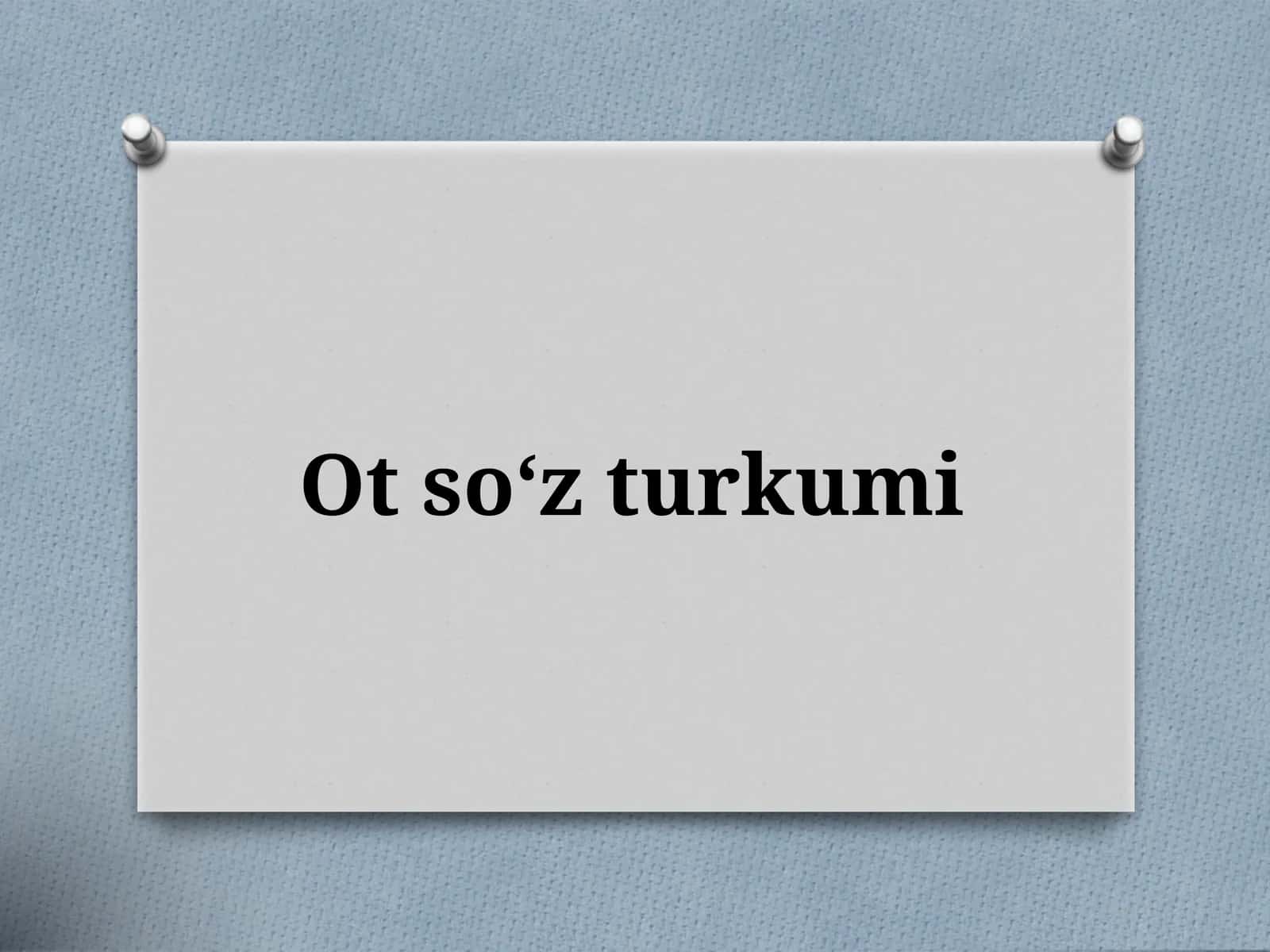 Otso'zturkumi 1